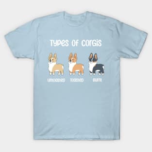 Types of Corgis T-Shirt